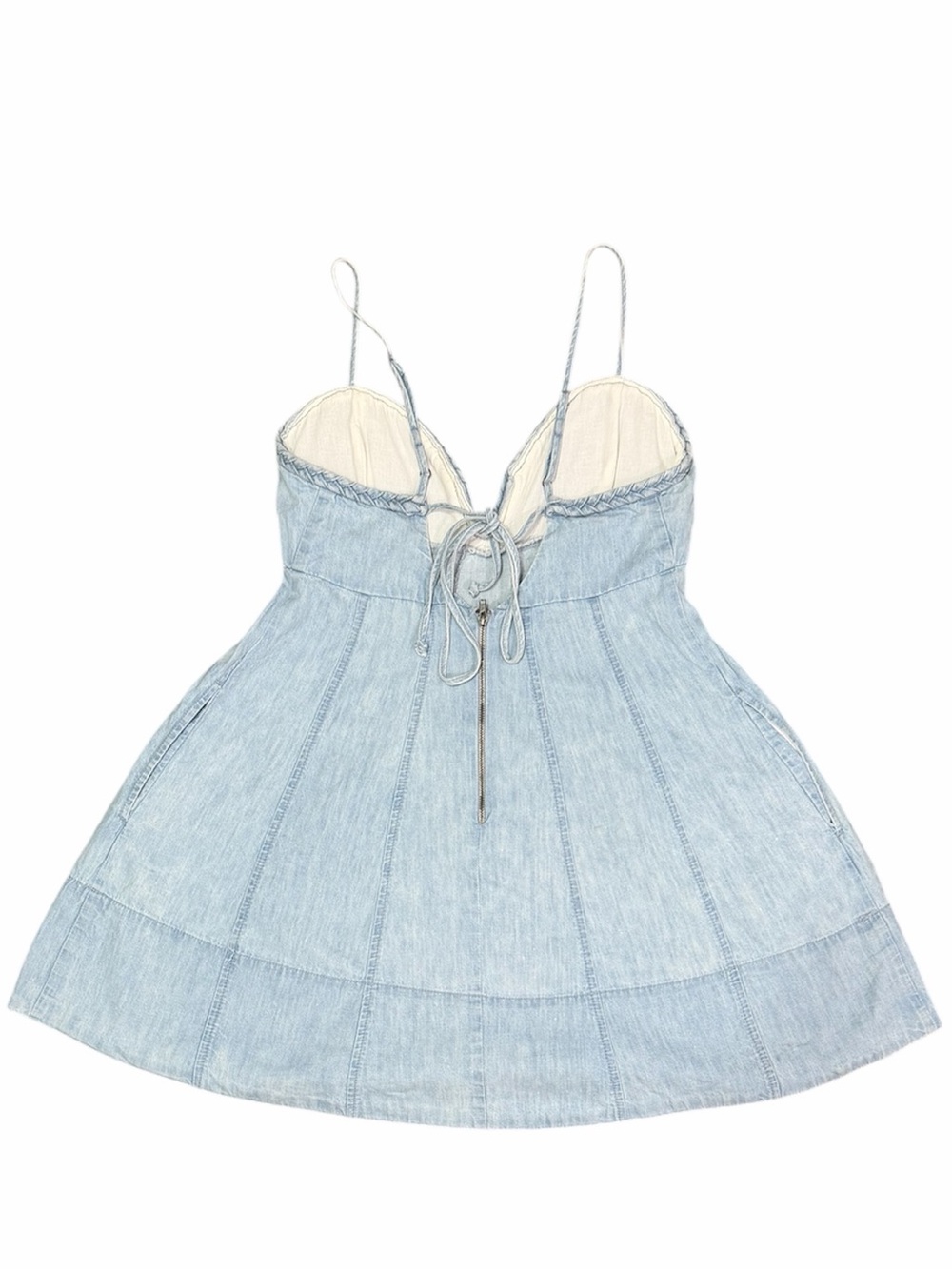 Free People Light Blue Denim Mini Dress - Picture 6 of 12
